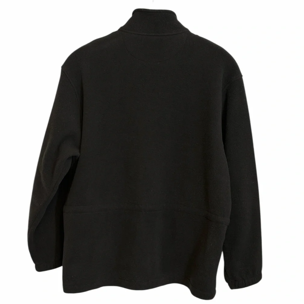 Lands’ End Polartec Fleece Jacket Full Zip Men’s Large Black